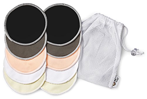 Natürliche Bambus-Stilleinlagen. Extra weich, wiederverwendbar und umweltfreundlich. Brusteinlagen für das Stillen, 10er Paket von EZ-Bugz