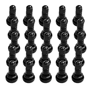 Delux Snap-in TR-412 Rubber Valve Stem Tubeless Tyre Rim Bike - 50 Pieces