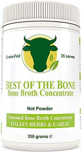 Caldo concentrado de hueso bovino de calidad premium con sabor a hierbas italianas - proveniente de ganado 100% australiano, criado en libertad y alimentado a hierba - Piel y uñas más sanas, Digestión