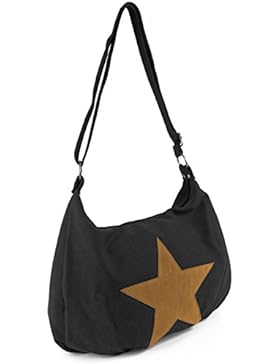 Lovely Lauri Canvas Stern Schultertasche Bag Umhängetasche unifarben