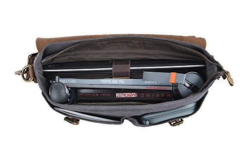 Gootium 21108NV Vintage Canvas Schultertasche Umh  ngetasche f  r Damen Herren  35 cm  9 5  l  blau