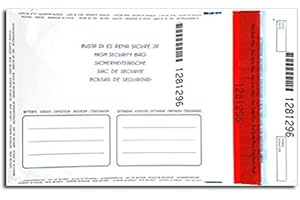 MEMOTAK 100 buste misura 29x39 Buste di Sicurezza anti-manomissione. Porta documenti e porta valori. Buste monouso con sistema di anti-effrazione. Proteggi le Tue spedizioni!