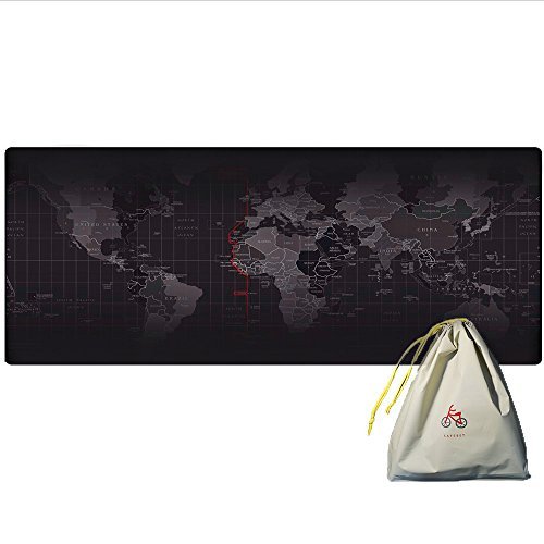 XXL profesional eu insmax grande alfombrilla para rat  n y alfombrilla de rat  n de juegos de ordenador  color 80x30 Map
