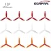 Produktbild Crazepony-UK 12pcs Gemfan 6042 3-Blade Propellers 6 inch Flash Props CW CCW, Match for 2406 2407 Brushless Motor for 220 250 280 FPV Drone Racing Quadcopter Frame Kit (Red Clear Clear Orange)