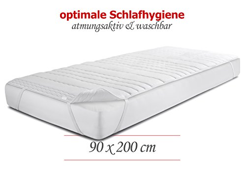 Topper von „Dormisette“ – 1B-Ware – mit kleinen Schönheitsfehlern – für eine ergonomische Schlafposition – Gesamthöhe ca. 2,5 cm – geprüft nach Öko-Tex Standard 100 – made in Germany – 2 Größen, 90 x 200 cm - 2