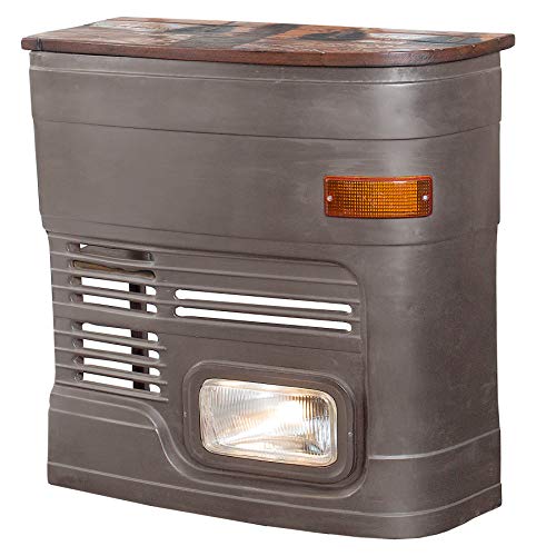 Hausbar Original matt schwarz inkl. Lichtanlage Oldtimer Bar Bartresen Tresen Tresentisch halbe LKW Front linke Seite