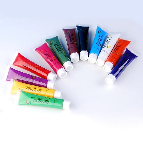 12 Colors 12ml 3D Paints Tube Drawing Acrylic Nail Art UV Gel Set For Makeup Tips