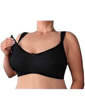 Baiba Klassischer Still-BH ohne Bügel in Farben Weiß und Schwarz, Gr. 80-105 F-J