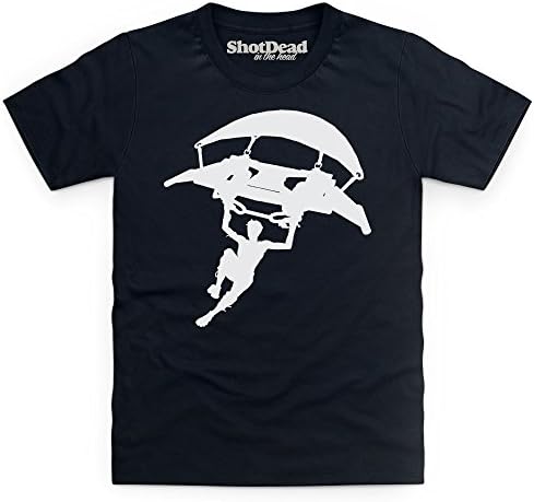 Kids Tees Battle Royale Glider Kid's T Shirt, Kid's, Black, M