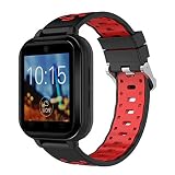 SSeir Bluetooth 4G-Smart-Uhr, WiFi-Uhr Sport-Herzfrequenz-Monitor Fitness-Tracker SIM-Karte Wasserdichte Remote-Kamera für die meisten Arten von Smartphones,E