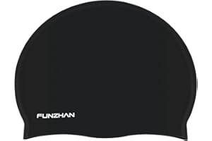 Funzhan Silicone Swimming Cap Waterproof Non-Slip Comfortable Swimming Hat High Elasticity Swim caps for women man