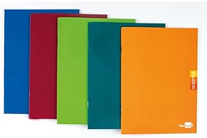 Libreta liderpapel scriptus a4 48 hojas 90g/m2 rayado montessori 5mm con margen colores surtidos