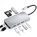 Produktbild XASY USB C Hub 9 in 1 mit 4 VR Chips 90W PD Anchluss Aluminium USB C Adapter mit 4K HDMI Anschluss 4 x USB 3.0 Port SD/TF Leser QC Port Ethernet für MacBook Sumsung Chromebook und mehr Type-C Gerät