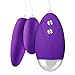 Produktbild Mizz Zee Bullet Silikon Vibrator Doppel Vibro-Ei Anal-Plug mit Fernbedienung G-Punkt- und Klitoris Stimulator 20 Mode Wasserdicht Leise und leicht (Lila)