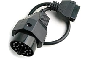 MISTER DIAGNOSTIC Adaptateur BMW 20 Broches vers OBD2 16 broches compatible pour BMW E30 E34 E36 E46 E39 - Connecteur pour valise / outil diagnostic automobile / Qualité Professionnelle