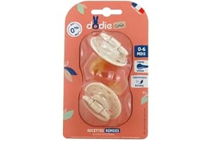 DODIE GAAI rund napp för baby, 0–6 månader, beige, 2 stycken