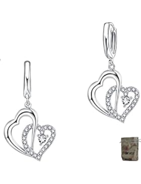 Original Enez Ohrringe Creolen Herz echt 925 Silber L:2,5cm R3320 + Geschenkbeutel
