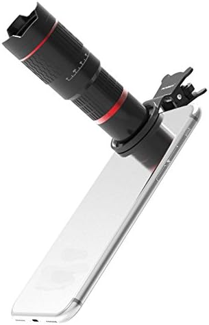 HZJ Cell Phone Camera Telephoto Lens Kit, 14x Hd Aluminum Alloy Shell Optical Glass Telescope Zoom Lens Macro Lens Applicable Most Phones Universal Travel Photos Lens Black, red