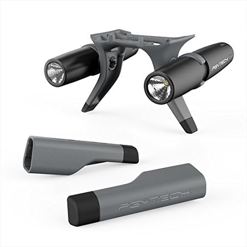 Extended Landing Gear + LED Headlamp set,Lommer PGYTECH Leg Support Protector Extension + Front Viewfinder Bright LED Spotlight Replacement Fit For DJI Mavic Pro