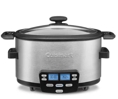 CuisinartMSC-400 3-in-1 Cook Central 4-Quart Multi Slow Cooker, Brown/Saute, Stainless Steel, Silver