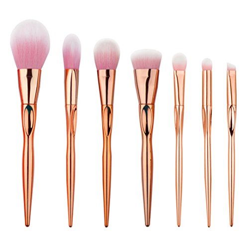 Tonsee® 7pcs/set Makeup Cosmetic Brushes Set Powder Foundation Eyeshadow Lip Brush Tool (Gold1)