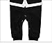 Tuxedo Onesie for Boys | Baby Romper Suit White and Black | Sizes 70, 80, 90, 100 | Suit with Bow Tie | 3 - 18 Months, black, 70 (EU)