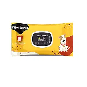 Foodie Puppies Anti-Bacterial Wet Pet Wipes for Dogs, Puppies & Pets | 100 Wipes, 6
