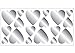 Produktbild Fun4Walls Wandsticker, Motiv: Herzen Silber-Blatt