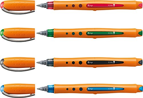 Stabilo worker, Tintenroller, fein, 4er Pack, grüne, rot, blau, schwarz - 3