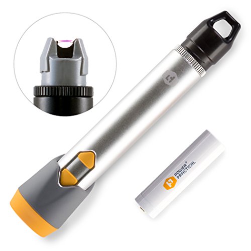 Power Practical, torcia, accendino e lanternino 3 in 1 Sparkr USB, torcia elettrica 18650 USB ricaricabile + accendino ad arco elettrico, Silver