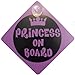 Princess on Board Child Safety includes 1 suction cup for your Car Vechicle Signs