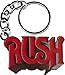 Produktbild RUSH Logo Metal KEYCHAIN SCHLÜSSEL, Officially Licensed Products Classic Rock Artwork, 2" x 1" High Quality Qualität Ruber KEYCHAIN SCHLÜSSEL