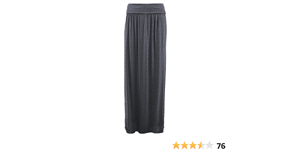 Maxi gonna modello gipsy con risvolto in vita, lunga fino alla caviglia, in  jersey, da donna, nelle misure dalla 36 alla 42 Charcoal S/M : Amazon.it:  Abbigliamento