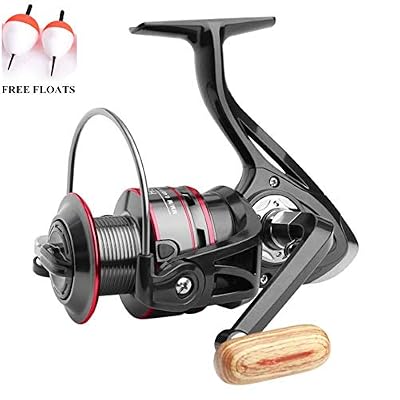 ECOOLBUY Moulinet de pêche pour pêche en haute mer et pêche côtière 12BB 5.2 : 1 moulinet en métal pour pêche à la carpe Series 1000 2000 3000 4000 5000 6000 7000, 12BB-1000