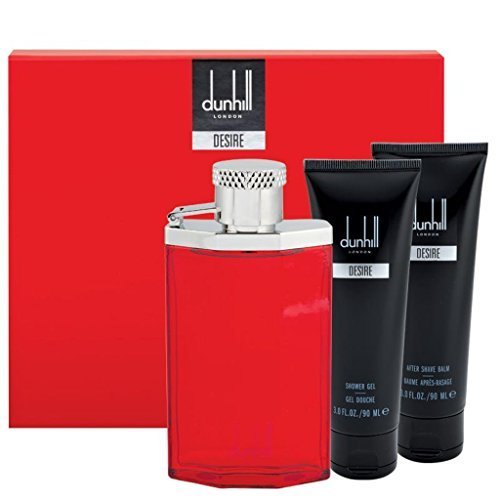 Dunhill Desire Red Gift Set-100ml edt spray+90ml aftershave balm+90ml shower gel