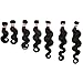 100% Brazilian Human Hair Weft Virgin Weave Unprocessed Natural Colours 100g (18inch, Body 1B)