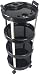 TekNoh Revolve - Salon Storage Trolley - Black - Hairdresser Barber Hair Beauty Drawers Spa Cart