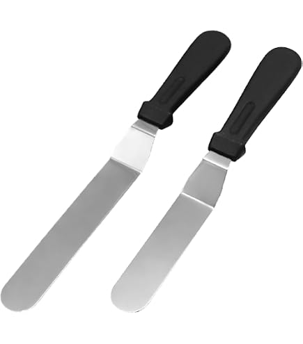 Spatule De Glaçage En Acier Inoxydable - 3 Tailles (10, 8 Et 6 Pouces) - Pour Décoration De Gâteaux, Cupcakes Et Pâtisseries