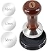 Produktbild Amazy Kaffee Tamper Set mit Ablage - Hochwertiger Espresso Stampfer aus Edelstahl und Echtholz für puren Kaffeegenuss (51mm)
