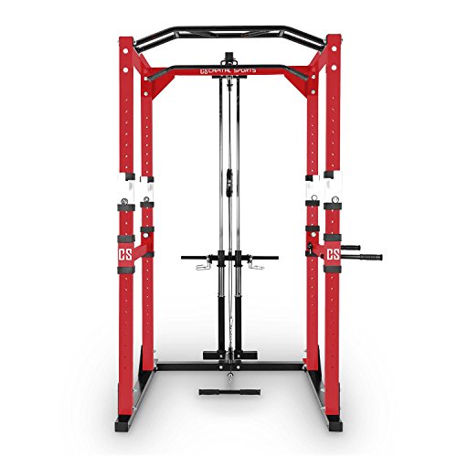 Capital Sports Tremendour Power Rack Homegym Kraftstation Fitness-Rack (Konstruktion aus Stahl-Kantrohr, inkl. Multigripp-Klimmzugstange, nach Wahl mit oder ohne Latzugturm) - 2