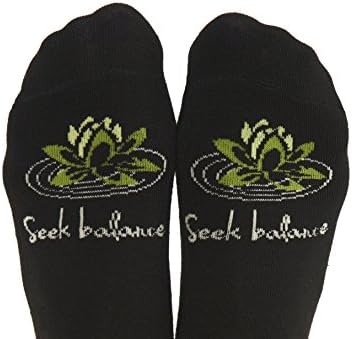 Toe Talk SEEK BALANCE Non Slip Grip Socks for Yoga Pilates Barre Dance Meditation &amp; Tai Chi