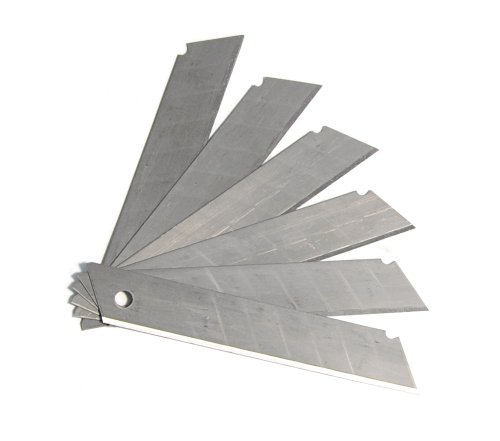 Incutex Abbrechklingen Set 10 Stück für Cuttermesser Teppichmesser 18mm Ersatzklingen, ohne Mehrzweckmesser