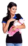 Zeta Ville - Damen Zweilagiges Still T-shirt Rundhalsausschnitt Schleife - 996c