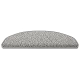 Stufenmatten Sabang | silber, Sisaloptik | Qualitätsprodukt aus Deutschland | GUT Siegel | kombinierbar mit Läufer | Form und Anzahl wählbar (halbrund, 15er Set)