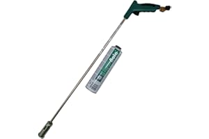 NOLA Unkrautvernichter inkl. 330 g Gaskartusche, Abflammgerät, Unkrautbrenner mit Piezozündung, Gasbrenner, Flambierbrenner, verstellbare Flammengröße und perfekt zur Unkrautvernichtung Art.865