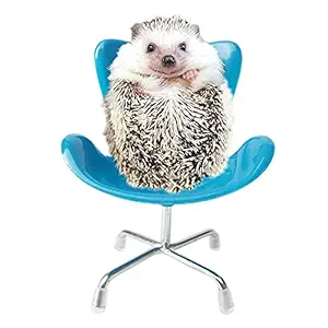 WOLEDOE Hedgehog Supplies, Plastic Armchair Photography Props, Small Animal Toys for Cage - Blue