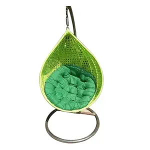 DMosaic Hanging Swing Chair with Cushion & Hook/Color Green for 1 Outdoor/Indoor/Balcony/Garden/Patio