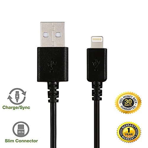 ERreach Schnittstellenkabel, 4 Stück, 27,9 cm, extrakurz, kein Verwickeln, USB-Kabel, USB-Ladekabel für iPhone, iPod, iPad und andere Apple-Geräte - 2
