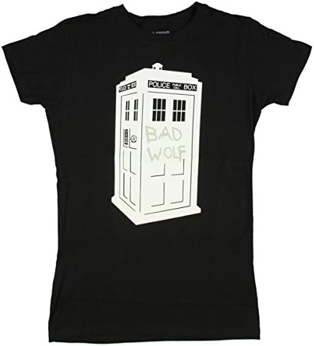 Doctor Who: Glow In The Dark TARDIS Juniors T-Shirt (Large)