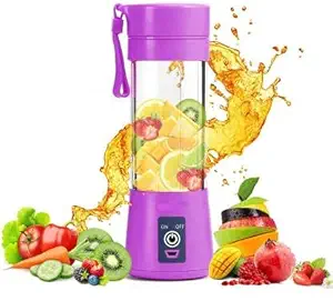 KBL ADVANCE Portable Rechargeable Electric USB Juice Maker Jar Juicer Bottle Blender Grinder Mixer with 4 Blades (Multi color)